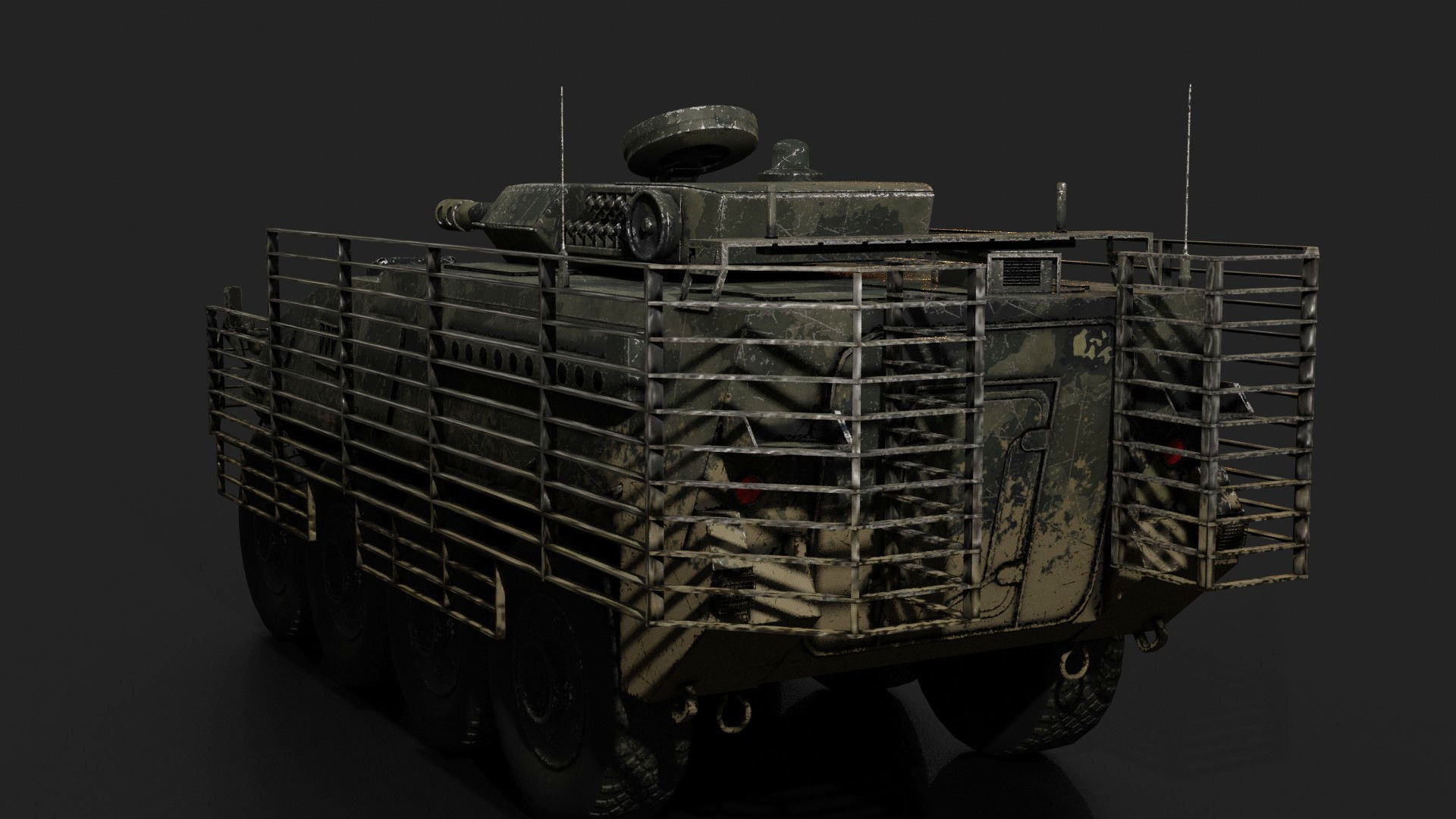 military tank Low-poly 3D model_3