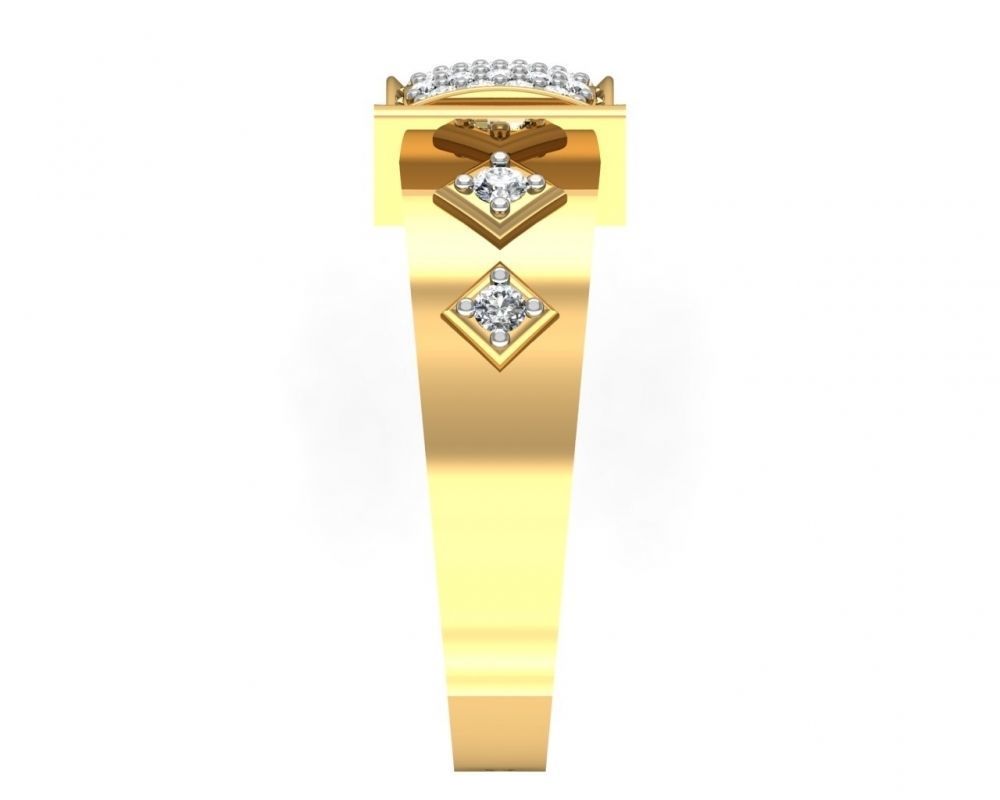 Solitaire Wedding Engagement Men Ring 3D print model_5