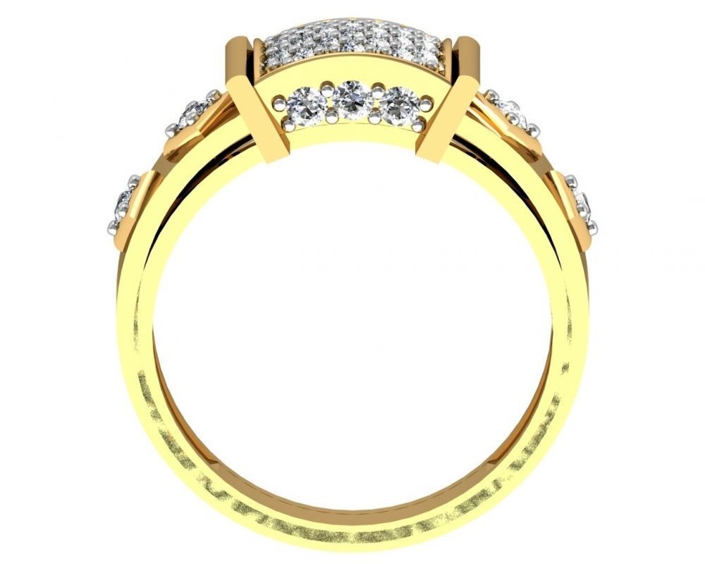 Solitaire Wedding Engagement Men Ring 3D print model_4