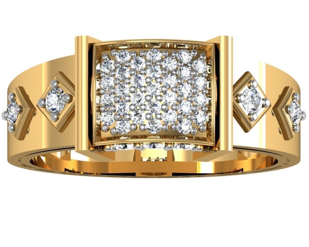 Solitaire Wedding Engagement Men Ring 3D print model_6