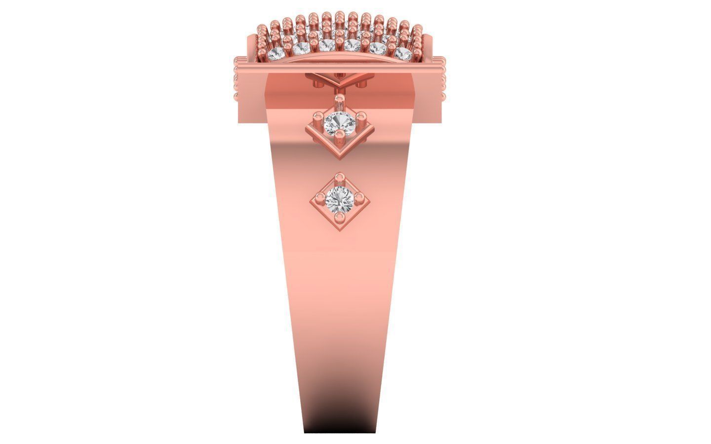 Solitaire Wedding Engagement Men Ring 3D print model_2