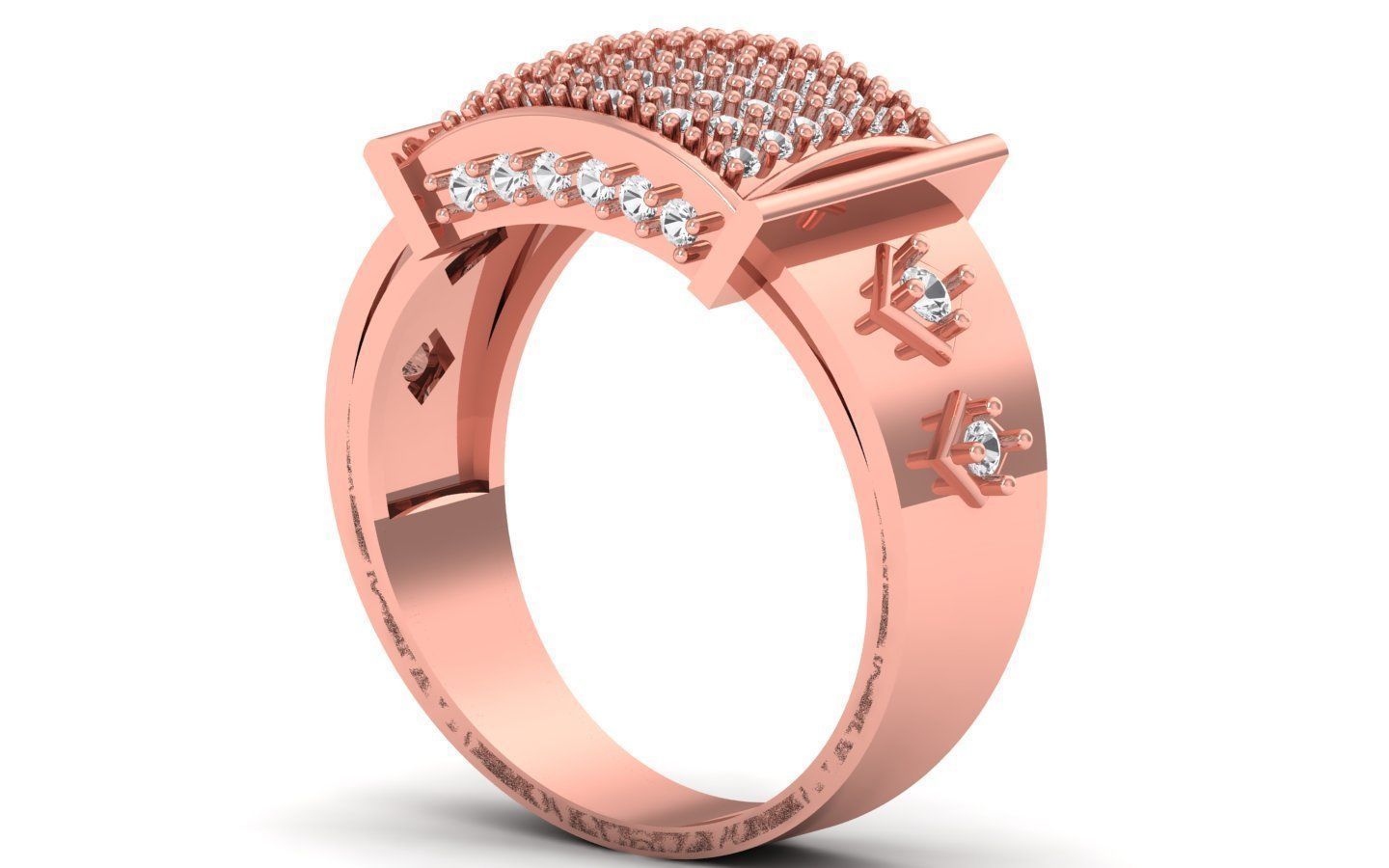 Solitaire Wedding Engagement Men Ring 3D print model_1