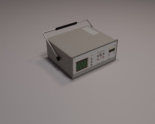 Oscilloscope electronic device Low-poly 3D model