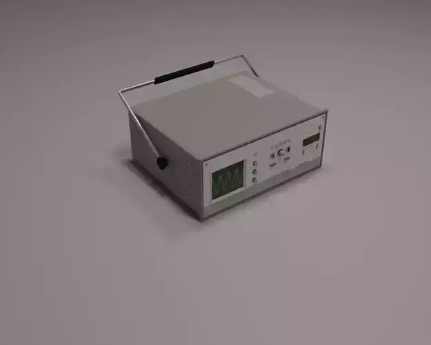 Oscilloscope electronic device Low-poly 3D model