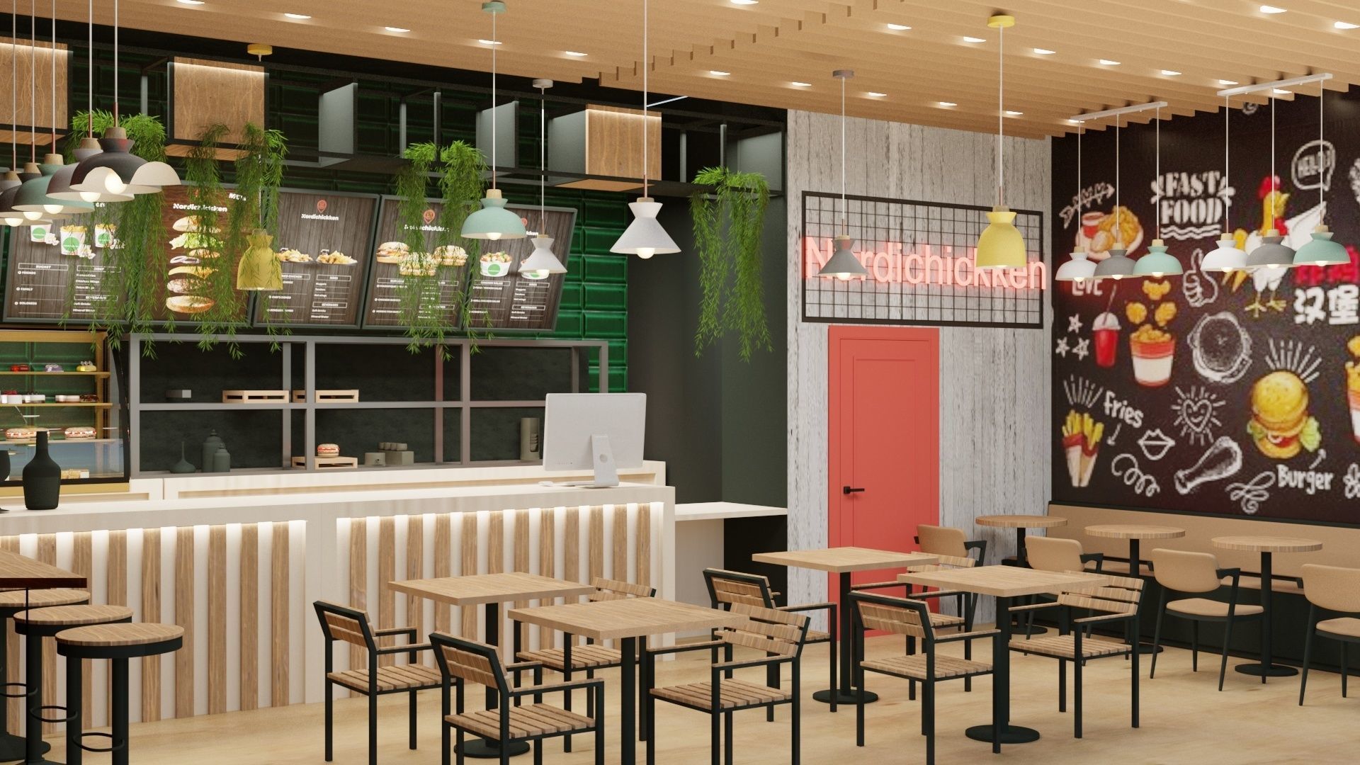 CHICKEN RESTAURANT DESIGN 3D print model_2