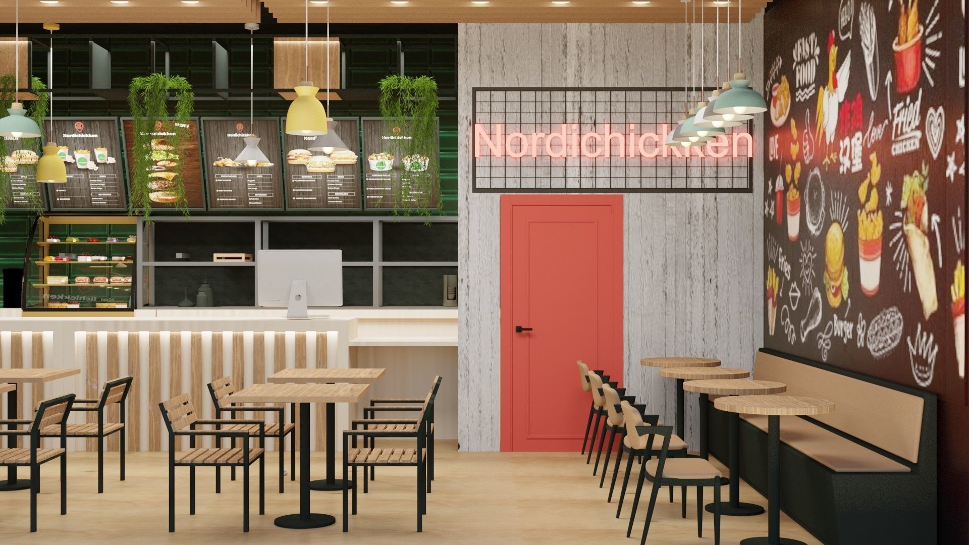 CHICKEN RESTAURANT DESIGN 3D print model_5