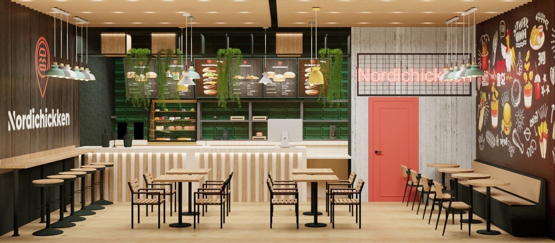 CHICKEN RESTAURANT DESIGN 3D print model_3