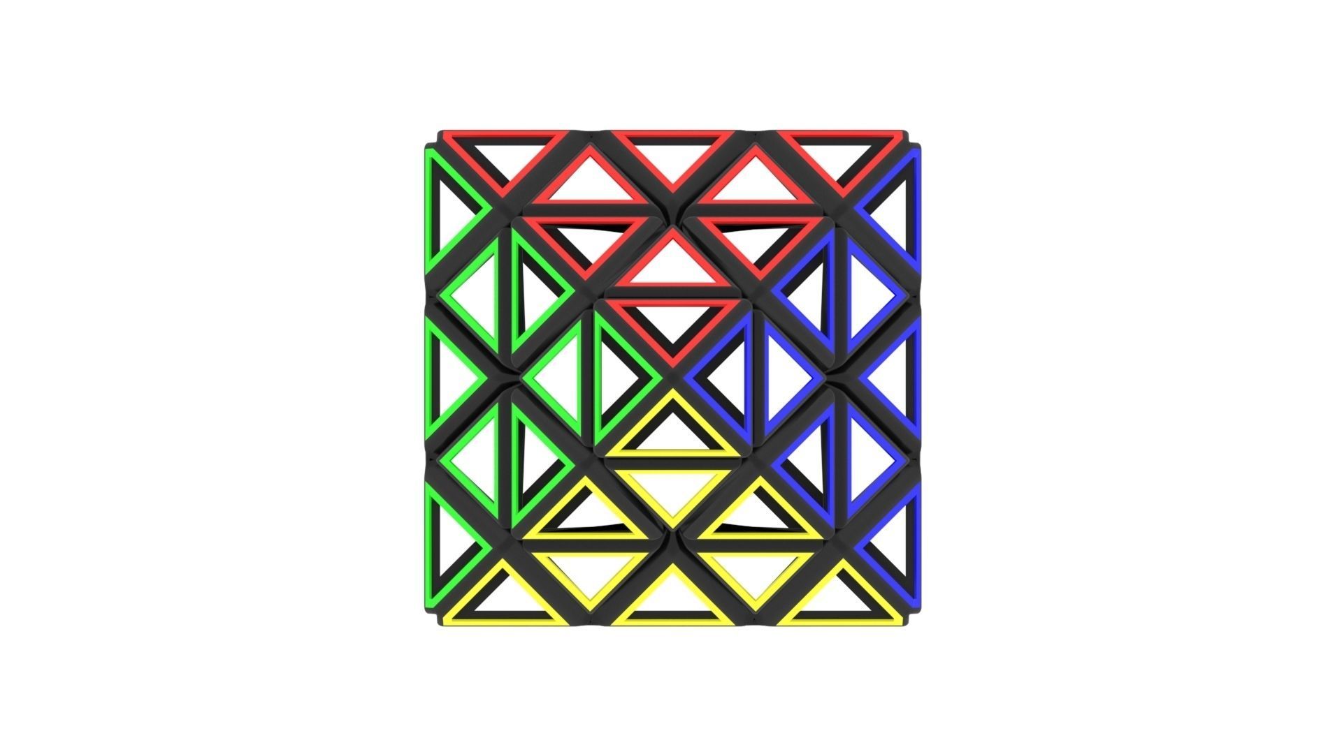 Pyraminx Skeleton 3D model_6