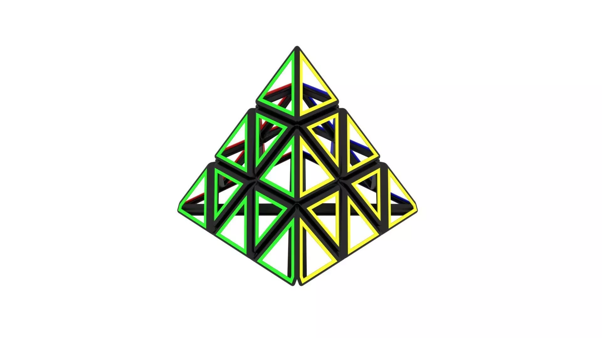 Pyraminx Skeleton 3D model_0