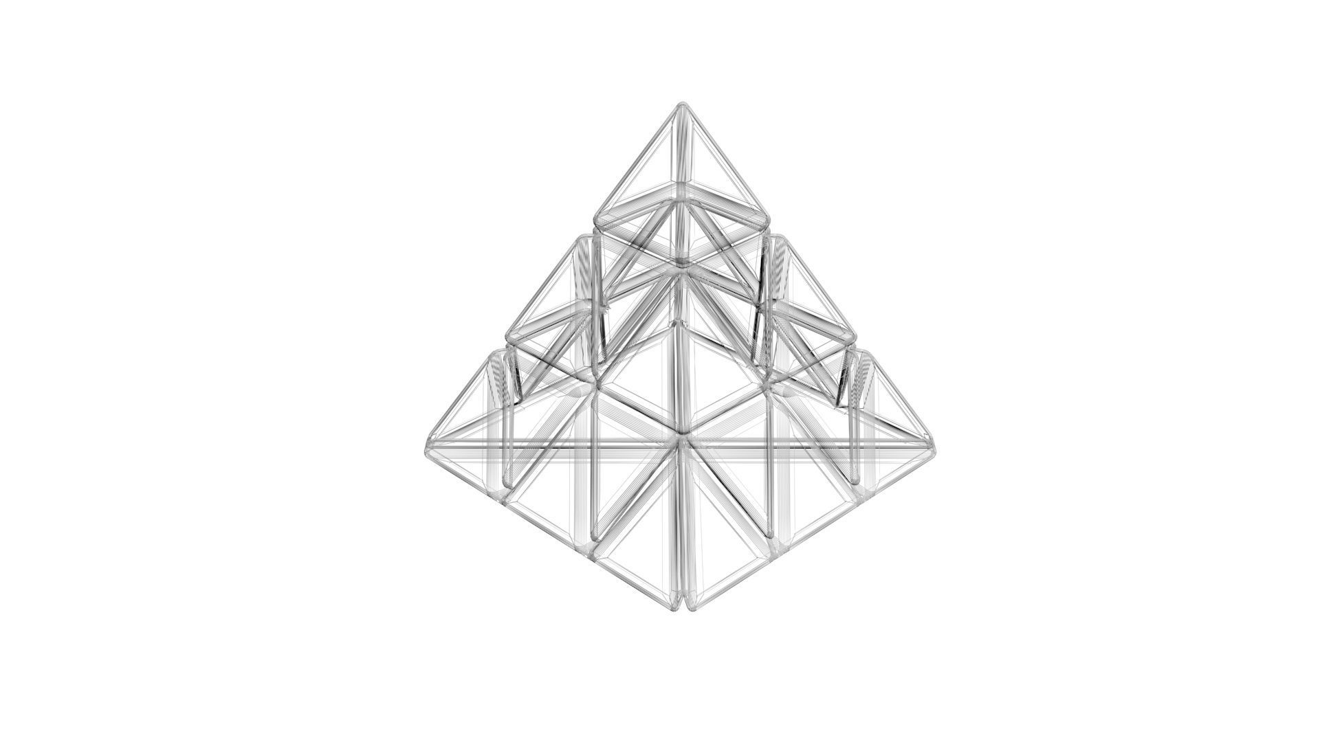 Pyraminx Skeleton 3D model_12