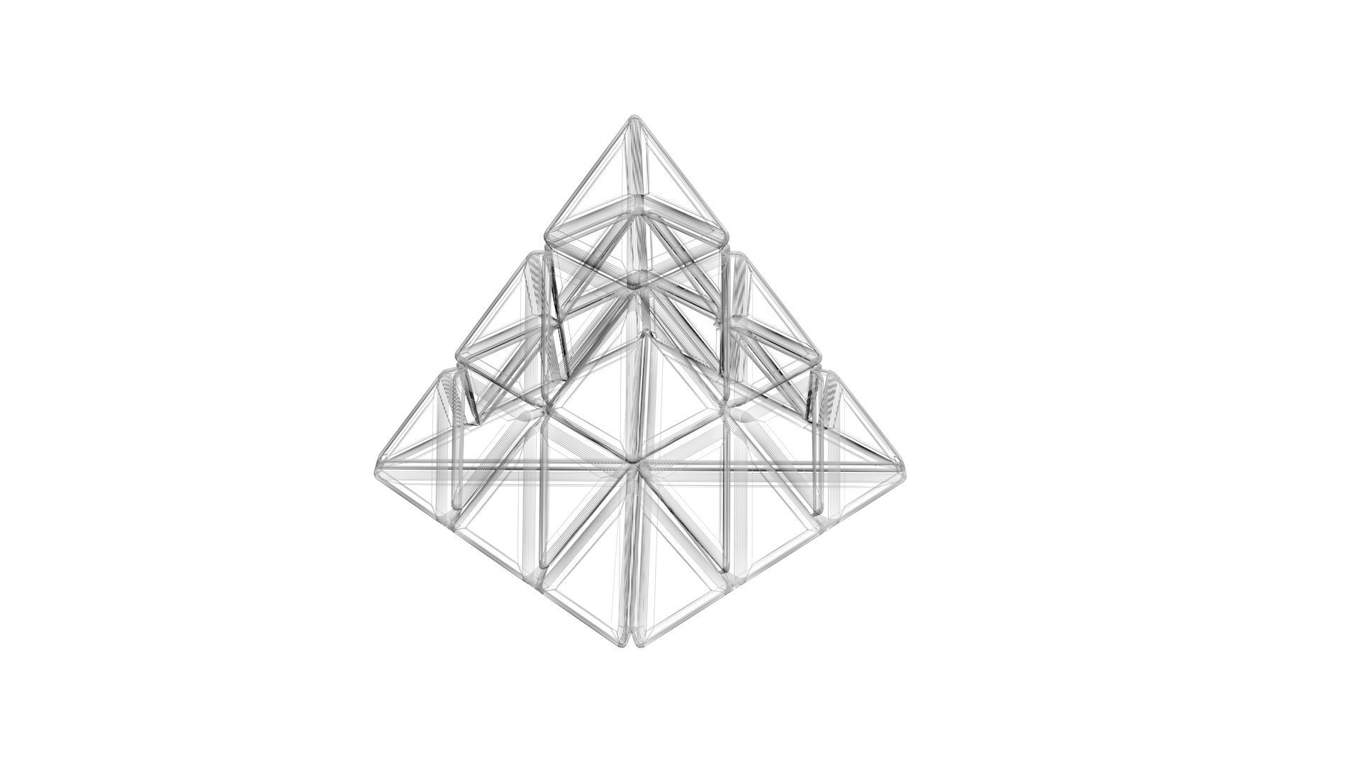 Pyraminx Skeleton 3D model_13