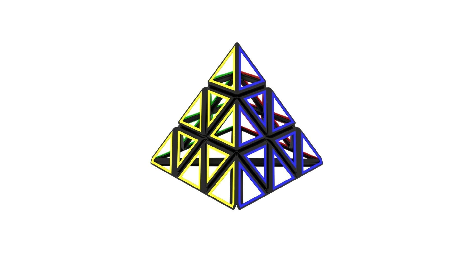 Pyraminx Skeleton 3D model_3