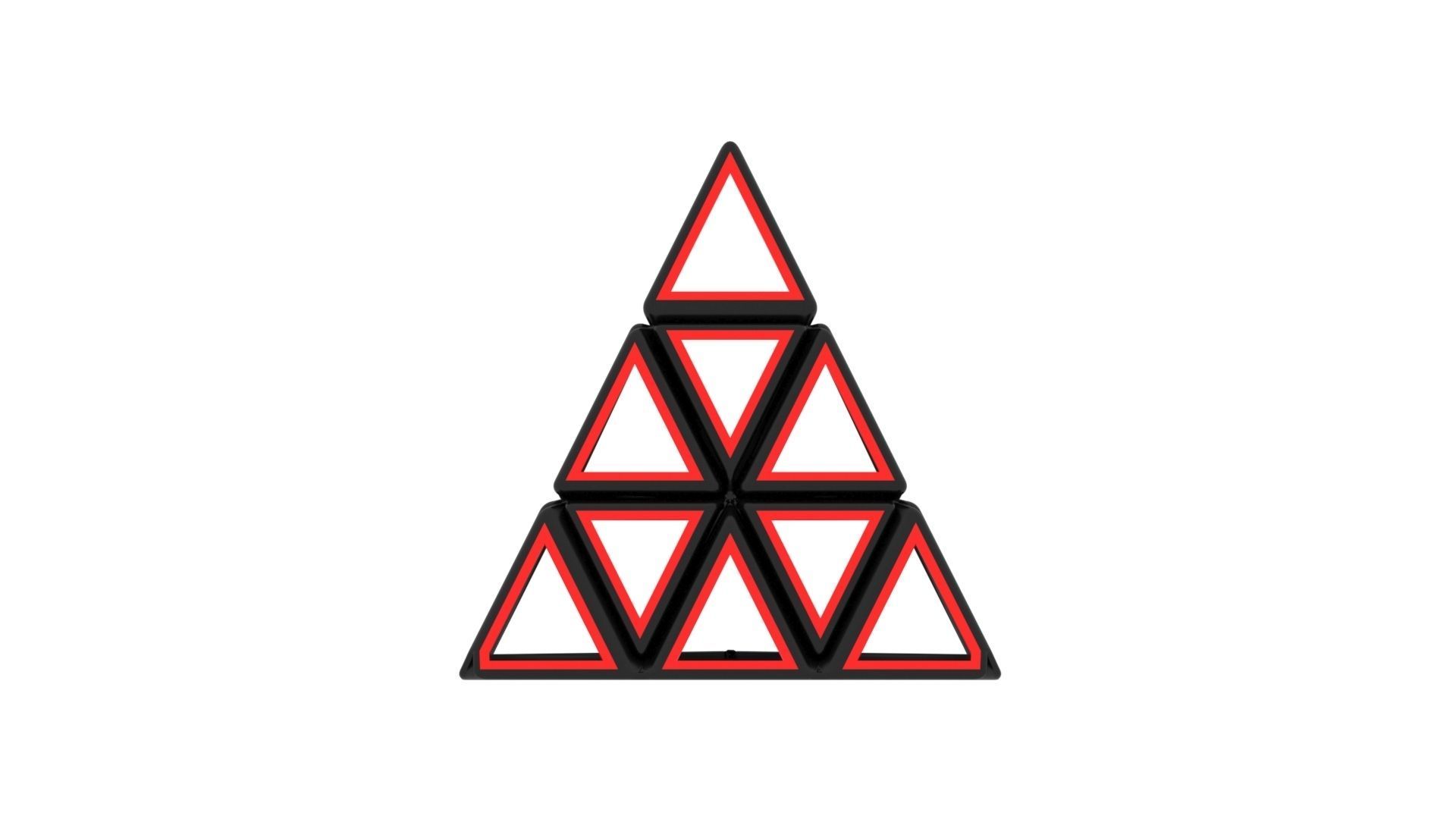 Pyraminx Skeleton 3D model_9