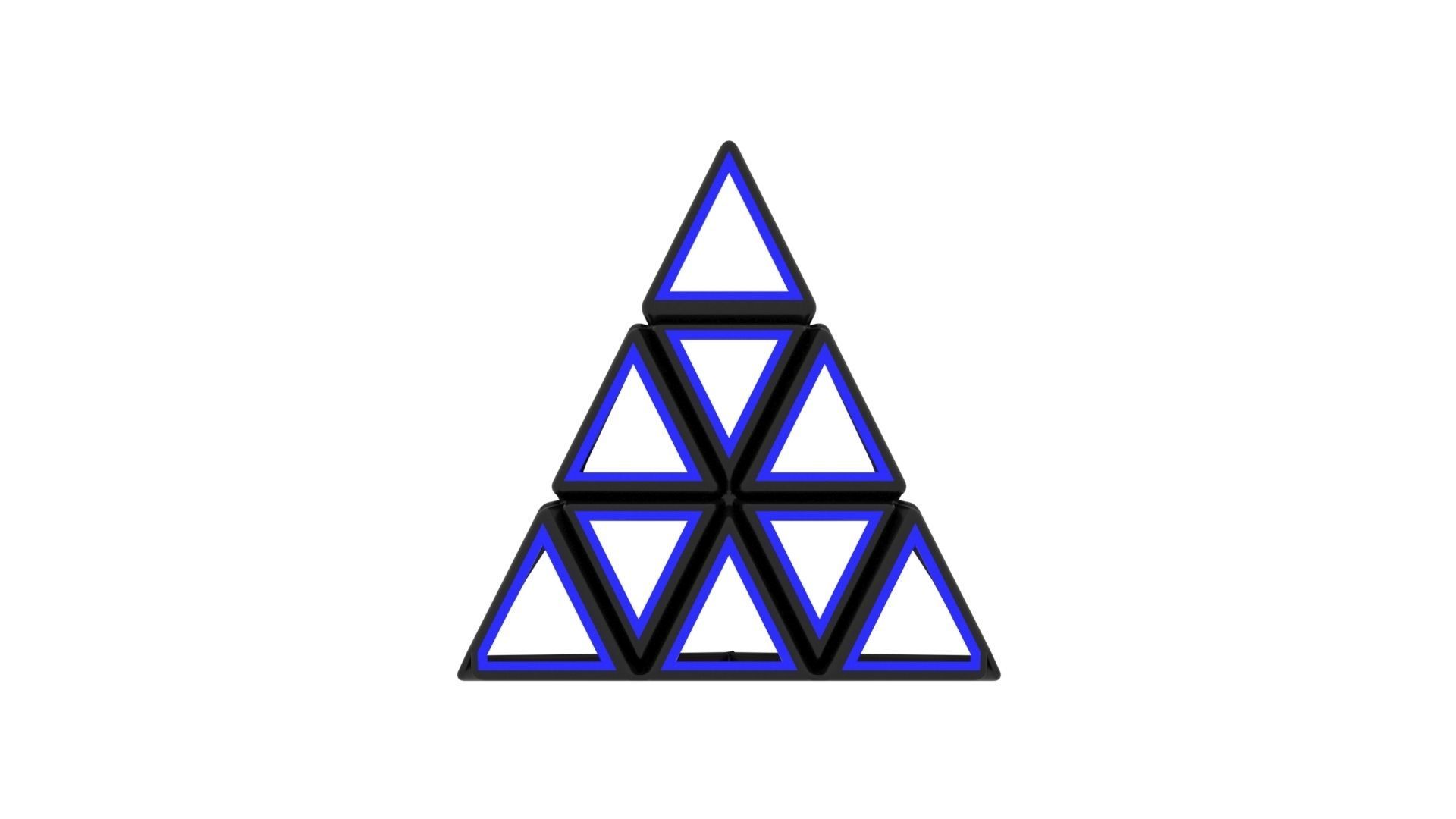 Pyraminx Skeleton 3D model_10