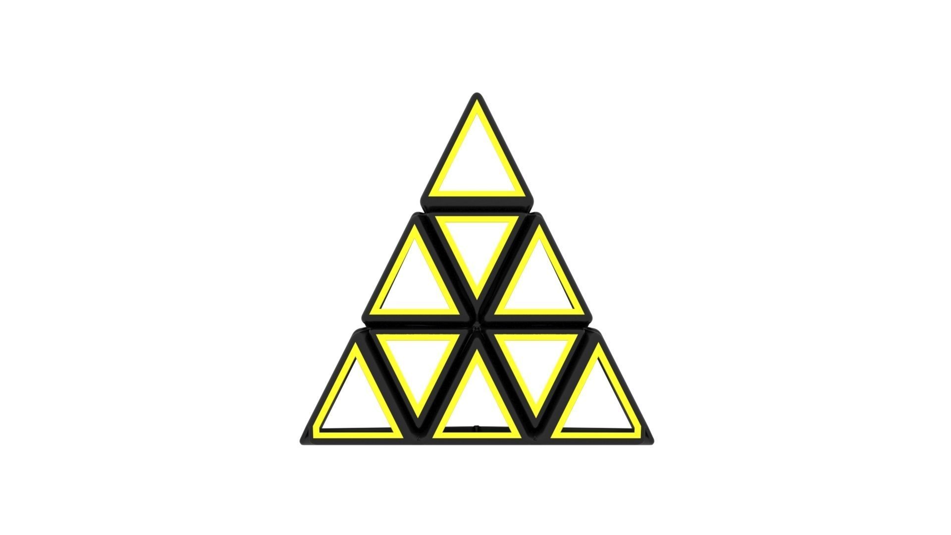 Pyraminx Skeleton 3D model_7