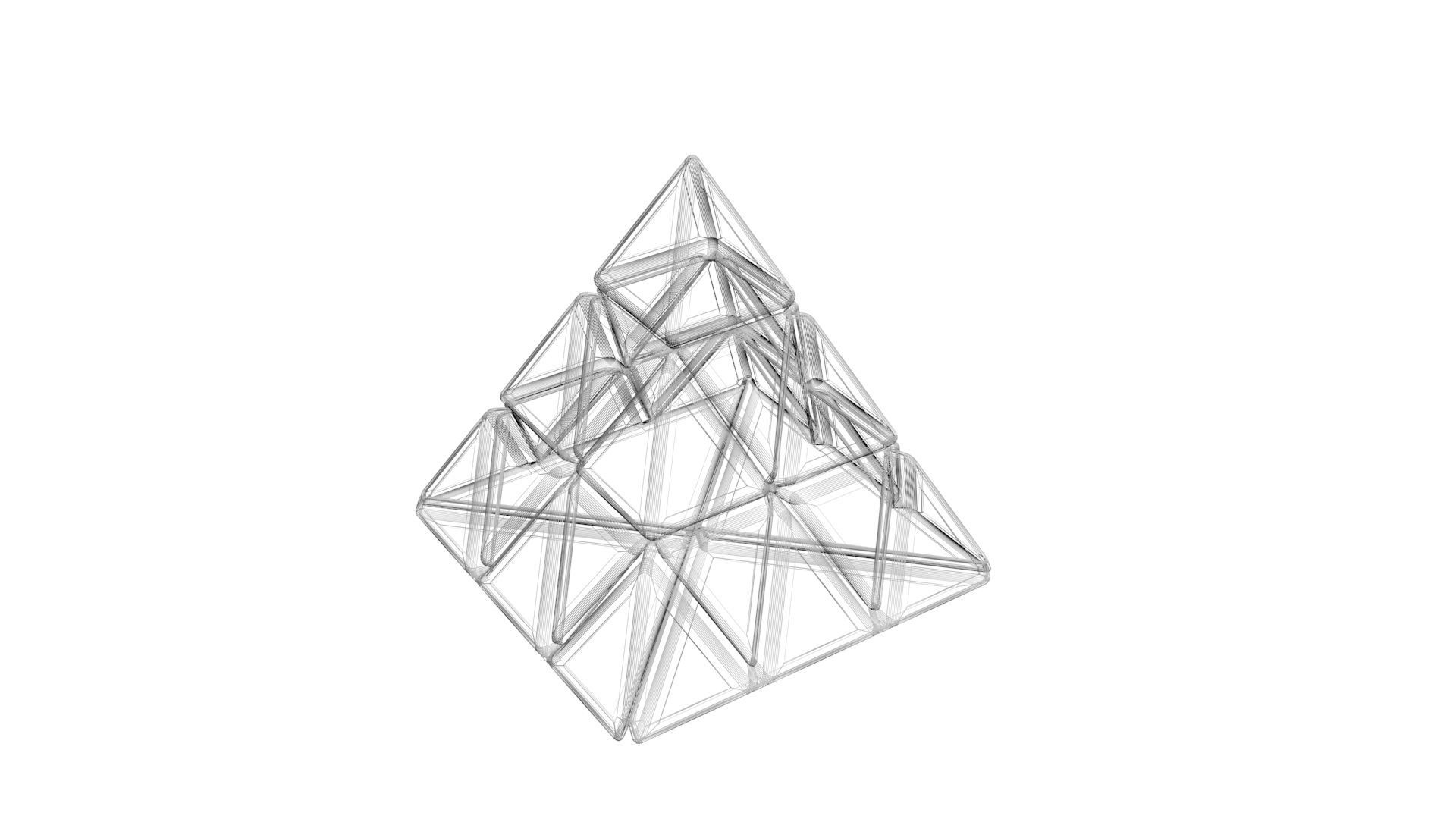 Pyraminx Skeleton 3D model_14