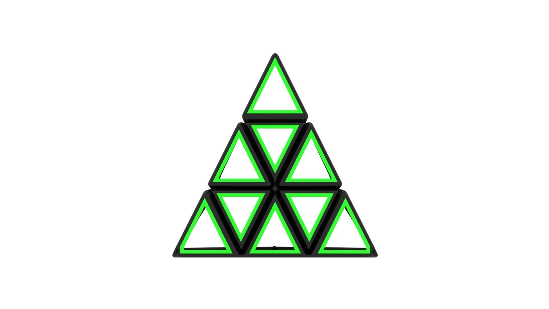 Pyraminx Skeleton 3D model_8