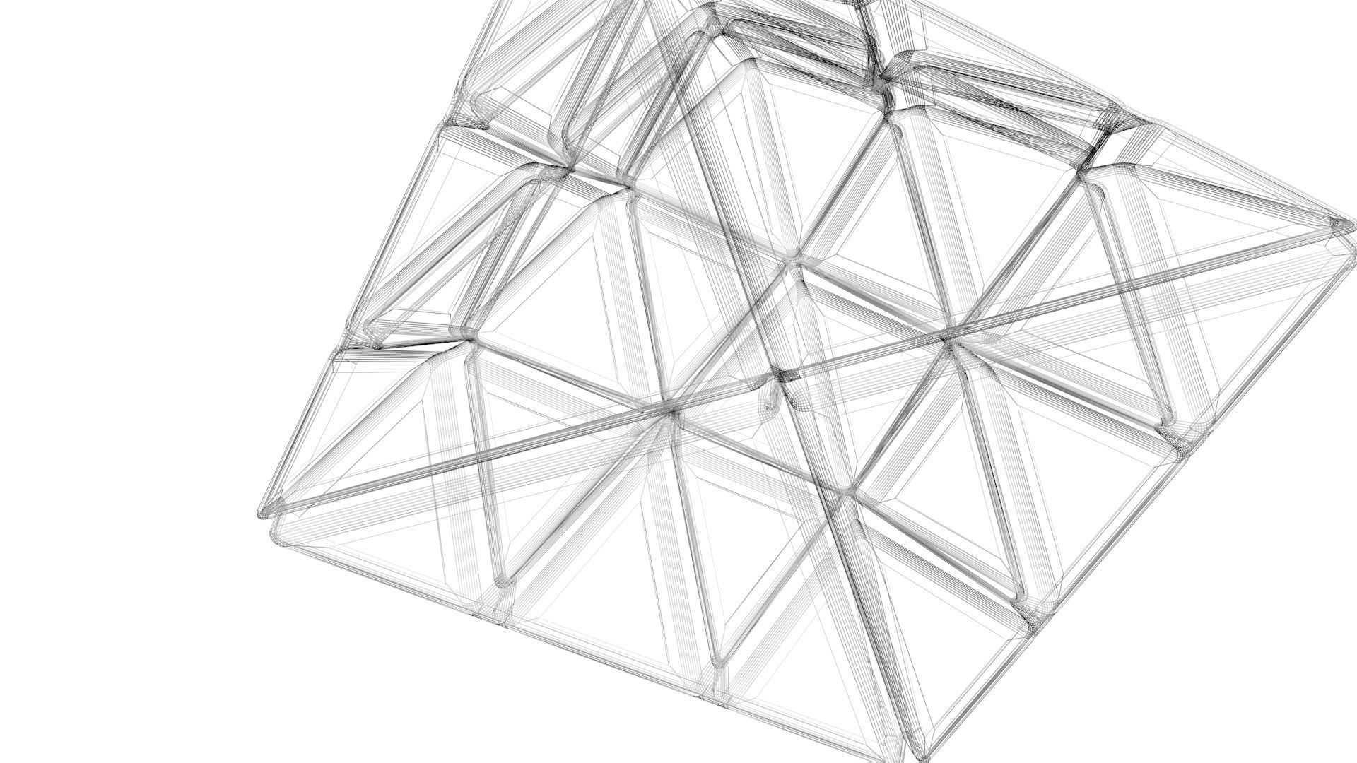 Pyraminx Skeleton 3D model_16