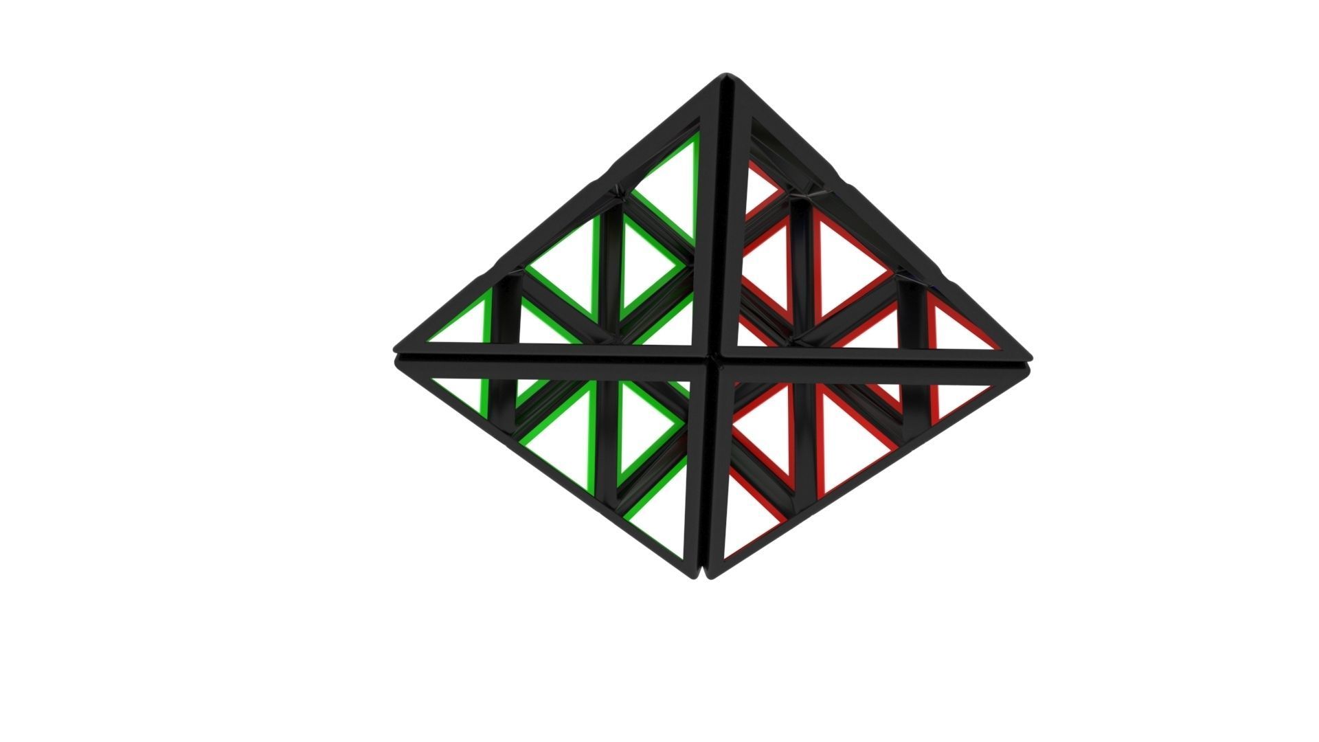 Pyraminx Skeleton 3D model_5