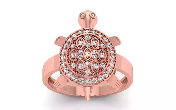 Solitaire Wedding Engagement  Tortoise Ring