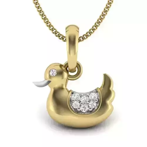 kids necklace pendant cute 3D model