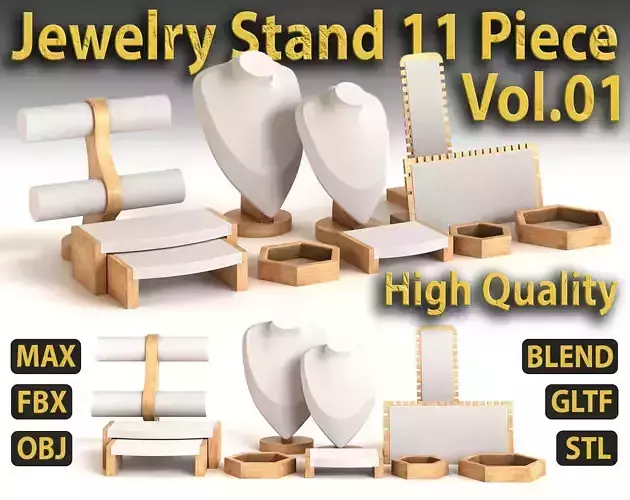 11 Jewelry Stand Vol 01 3D model