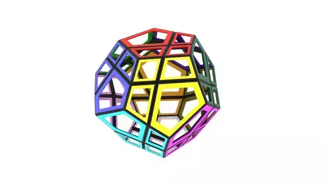 Skewb Ultimate Skeleton 3D model