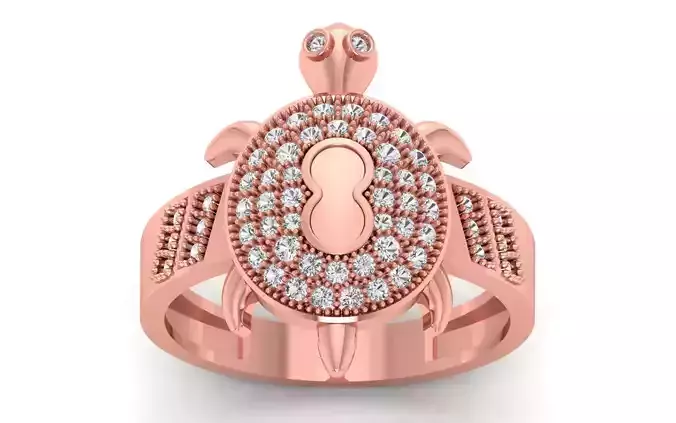 Solitaire Wedding Engagement Tortoise Ring