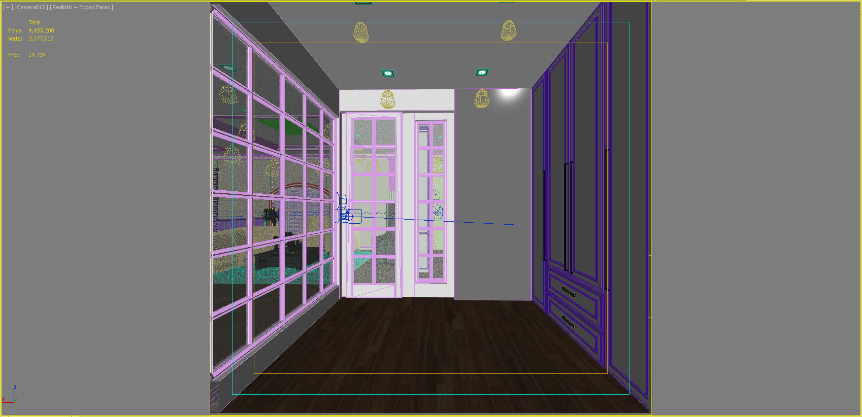 Living area 3D model_25