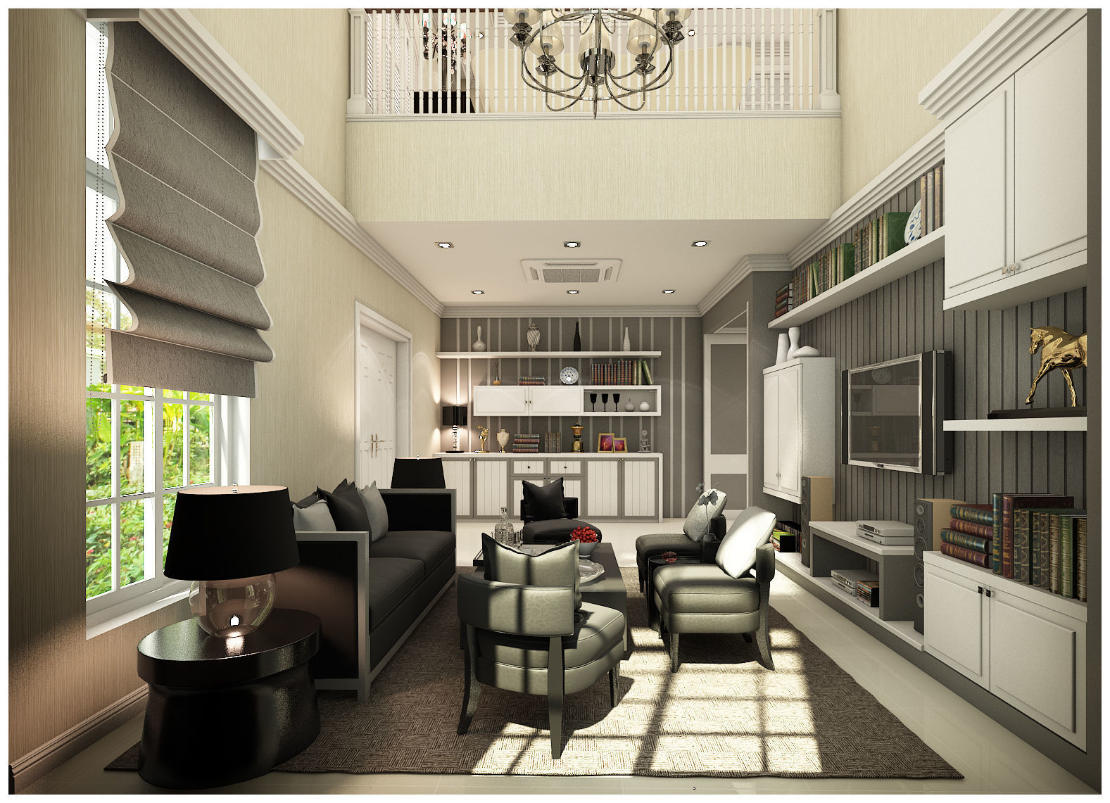 Living area 3D model_1