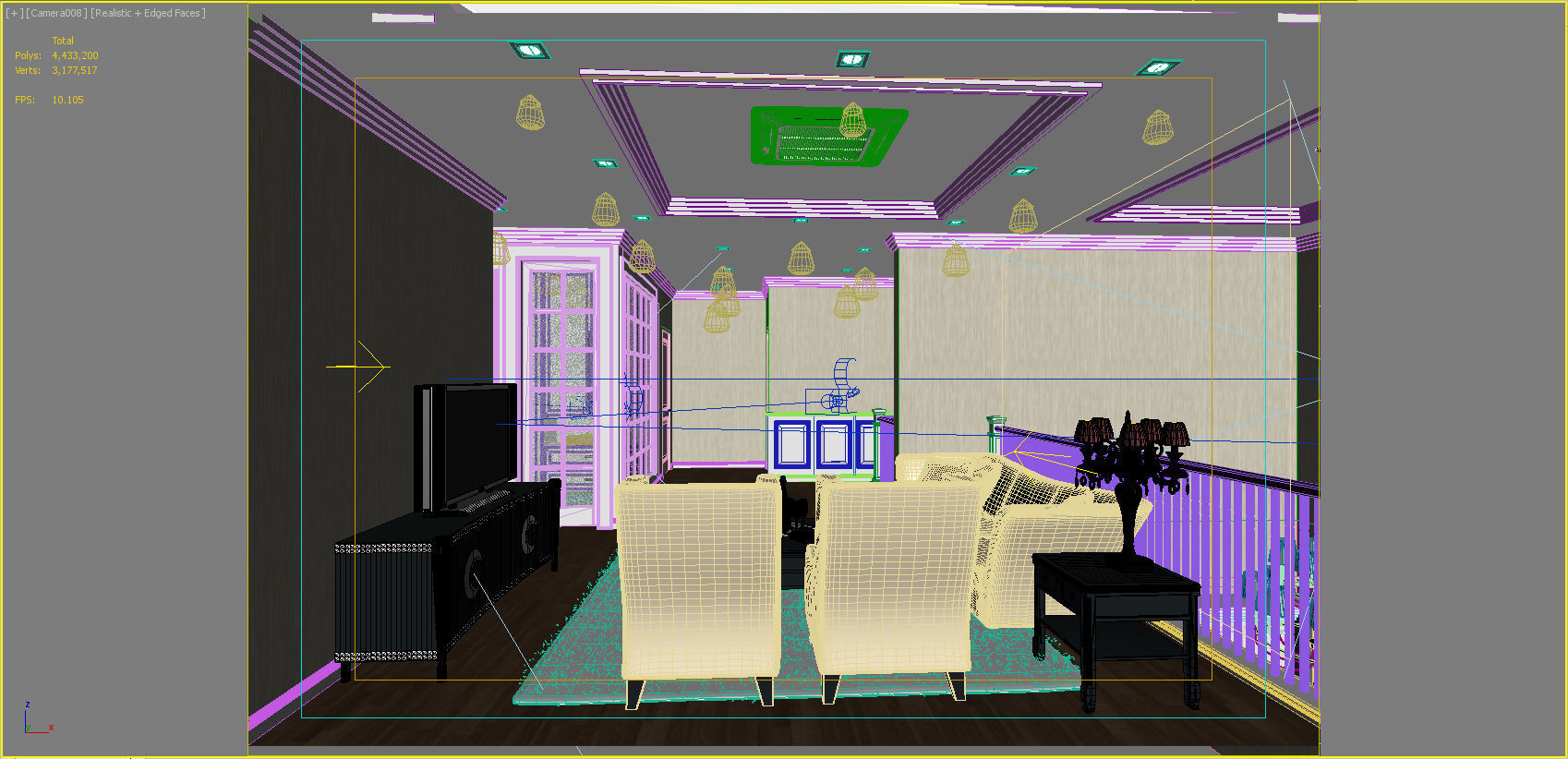 Living area 3D model_20