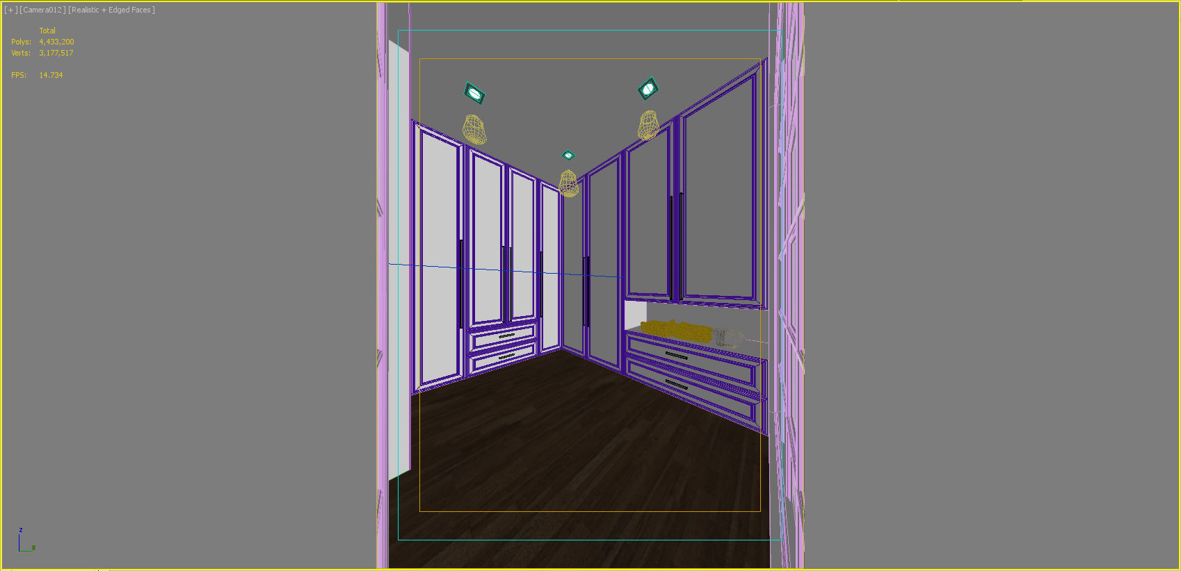 Living area 3D model_24