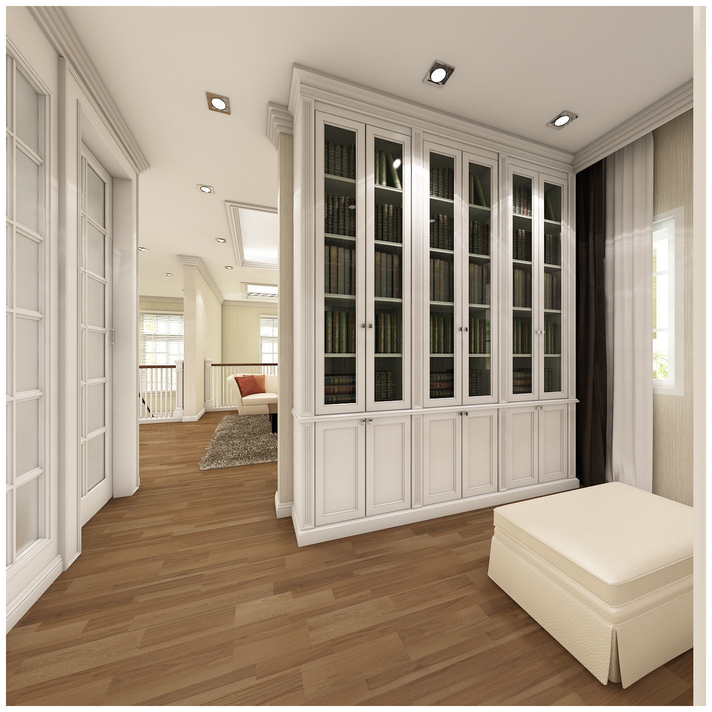 Living area 3D model_9