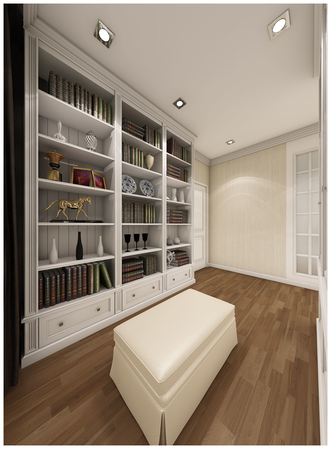 Living area 3D model_10