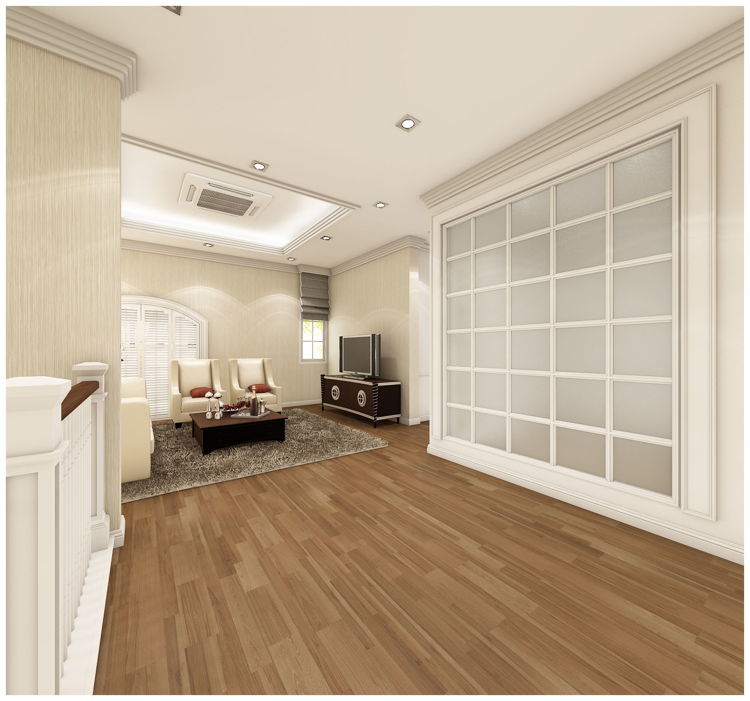 Living area 3D model_6