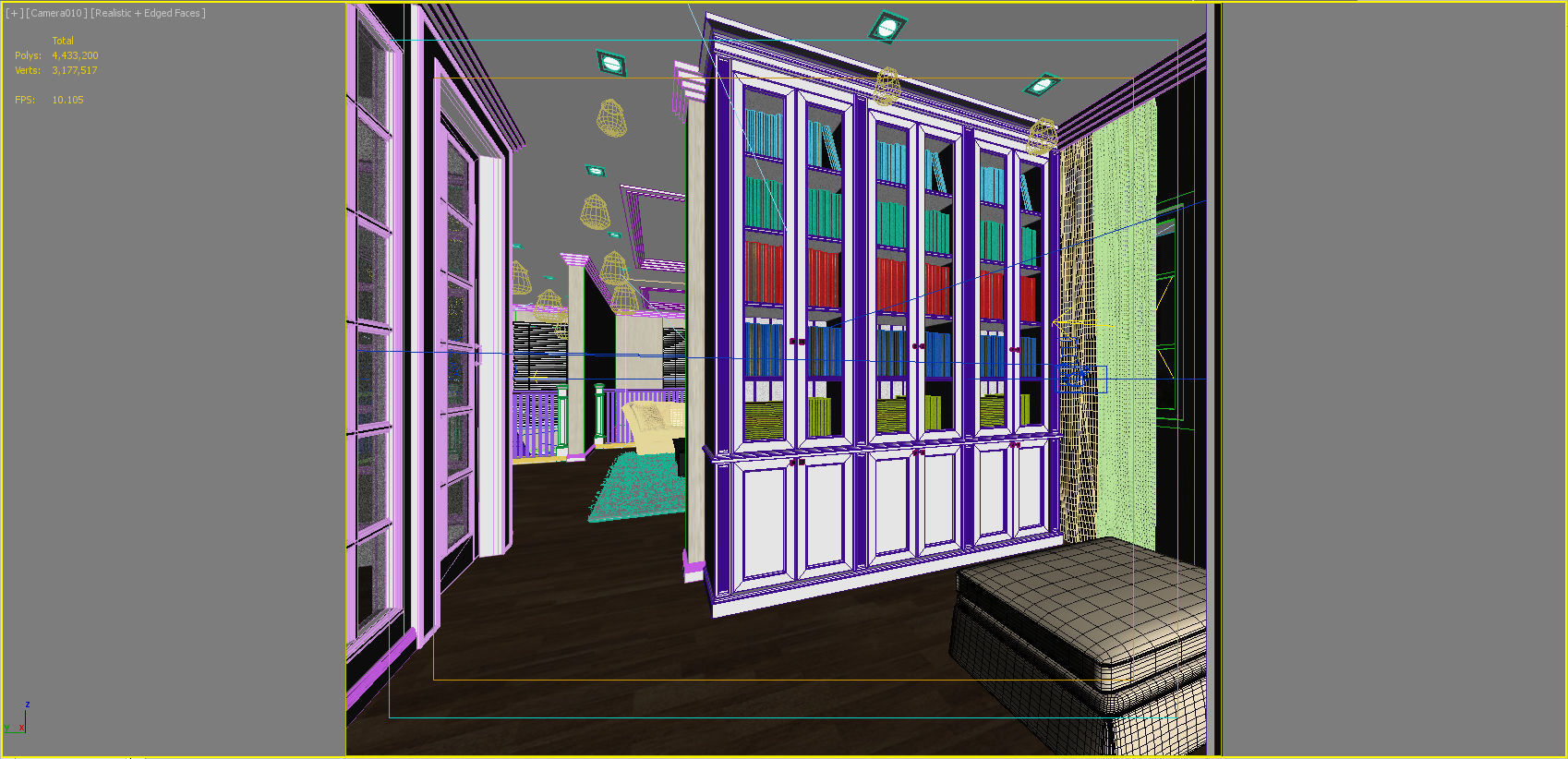 Living area 3D model_22