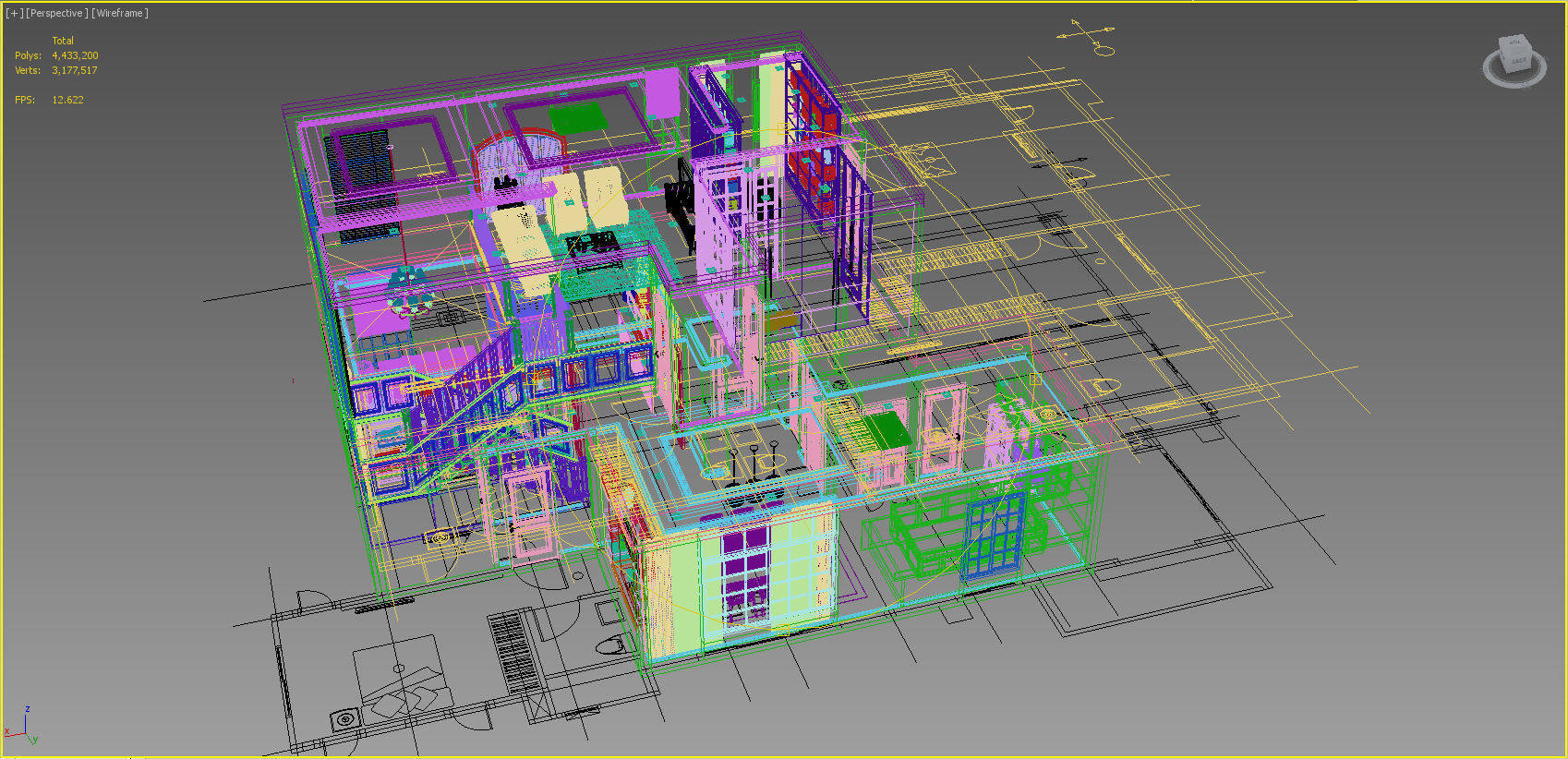 Living area 3D model_29