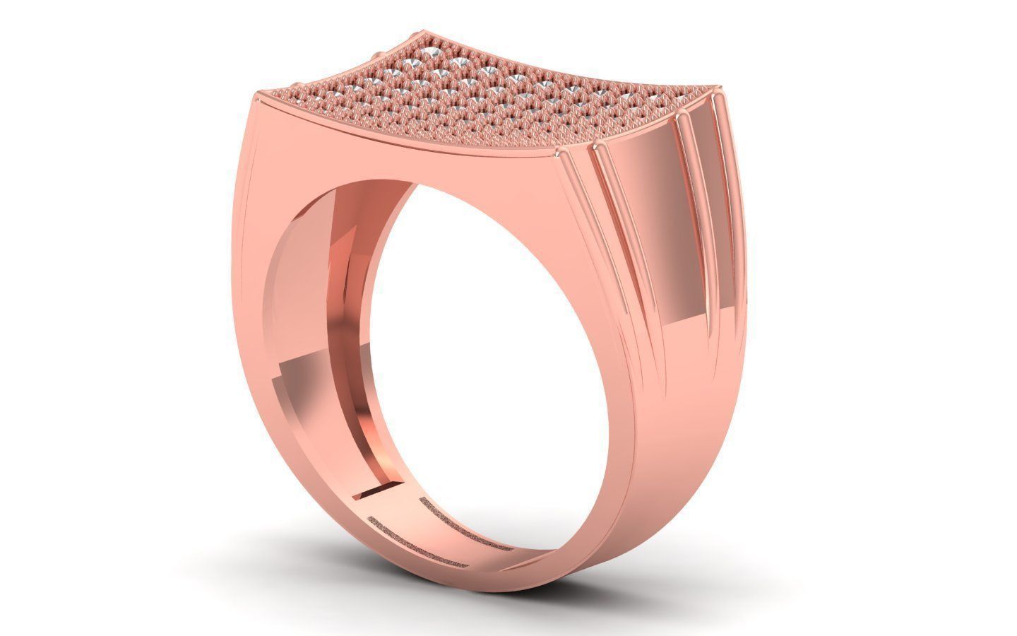 Solitaire Wedding Engagement Men Ring 3D print model_1