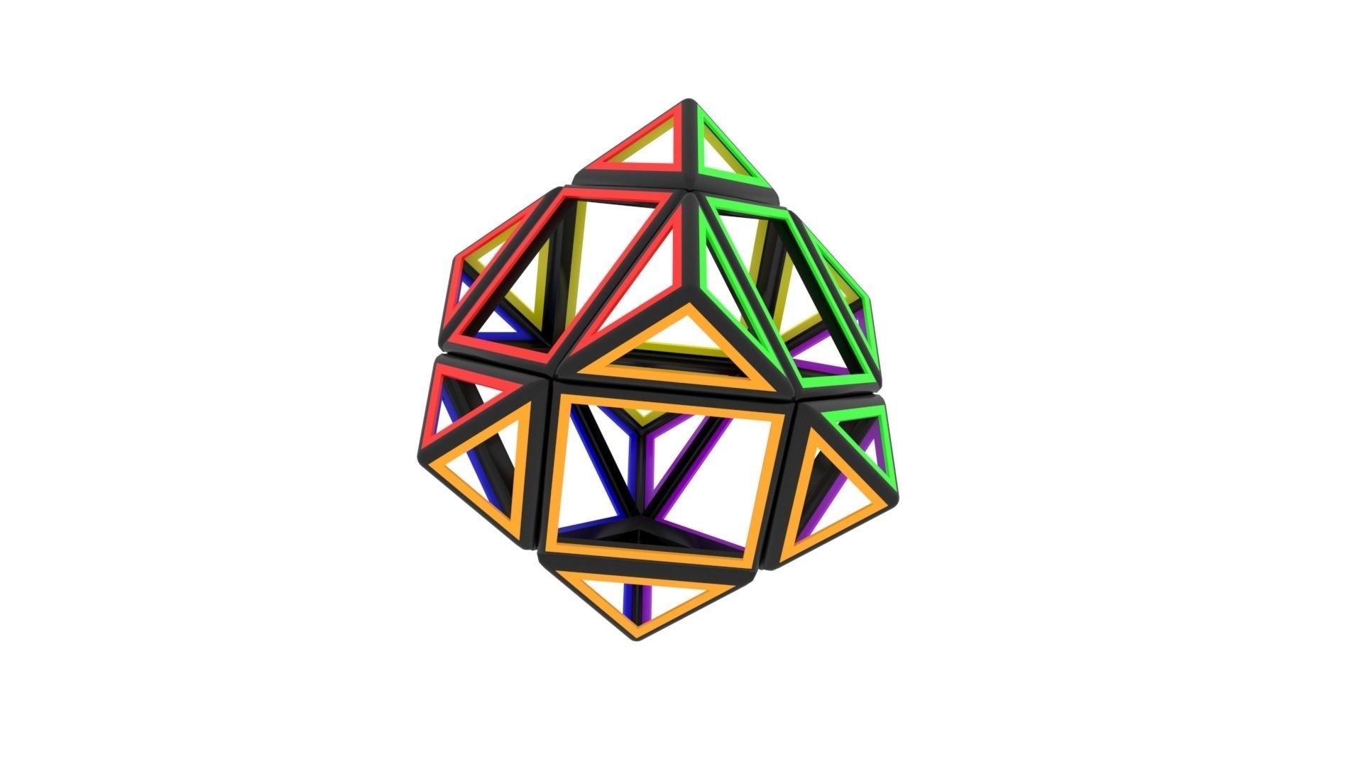 Skewb Skeleton 3D model_7