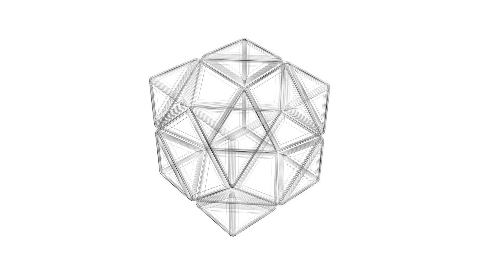 Skewb Skeleton 3D model_16