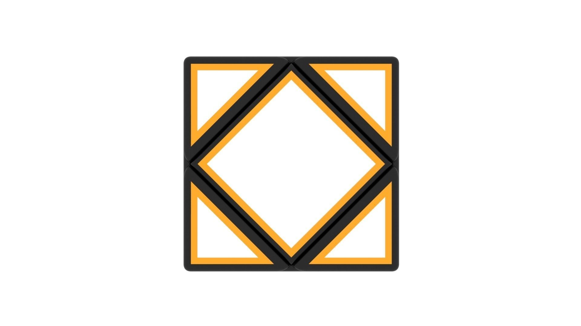 Skewb Skeleton 3D model_11