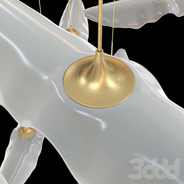 Leaf Fall white gloss finish 3D model_1