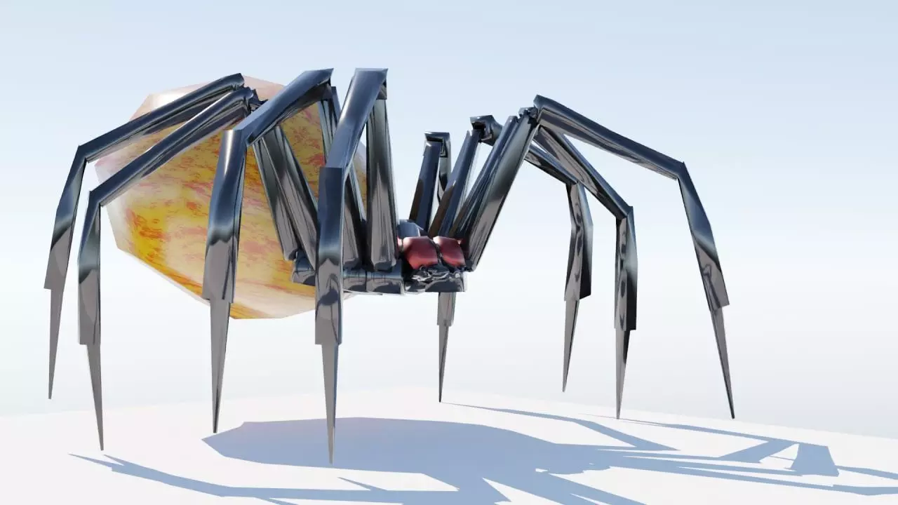 Terrifying spider for horror Free low-poly 3D model