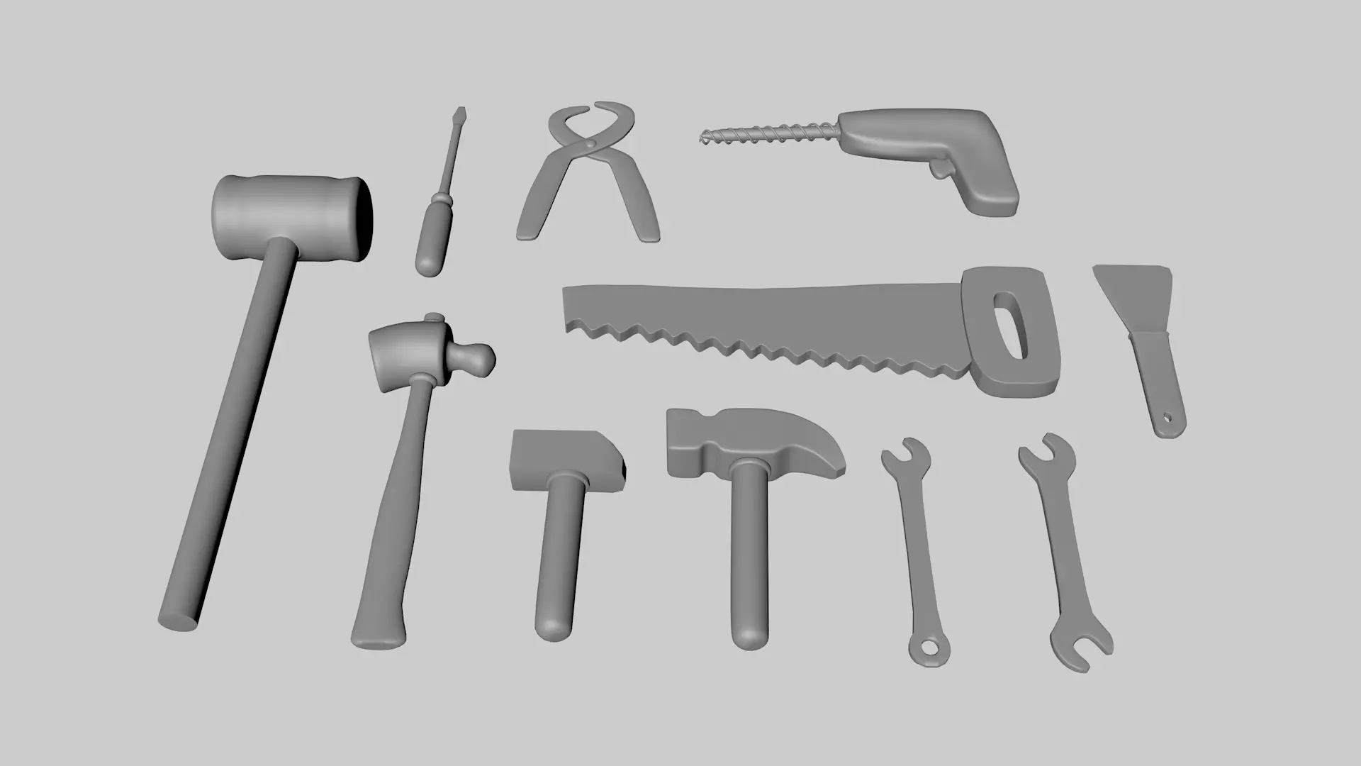 Stylized Tools 3D model_0