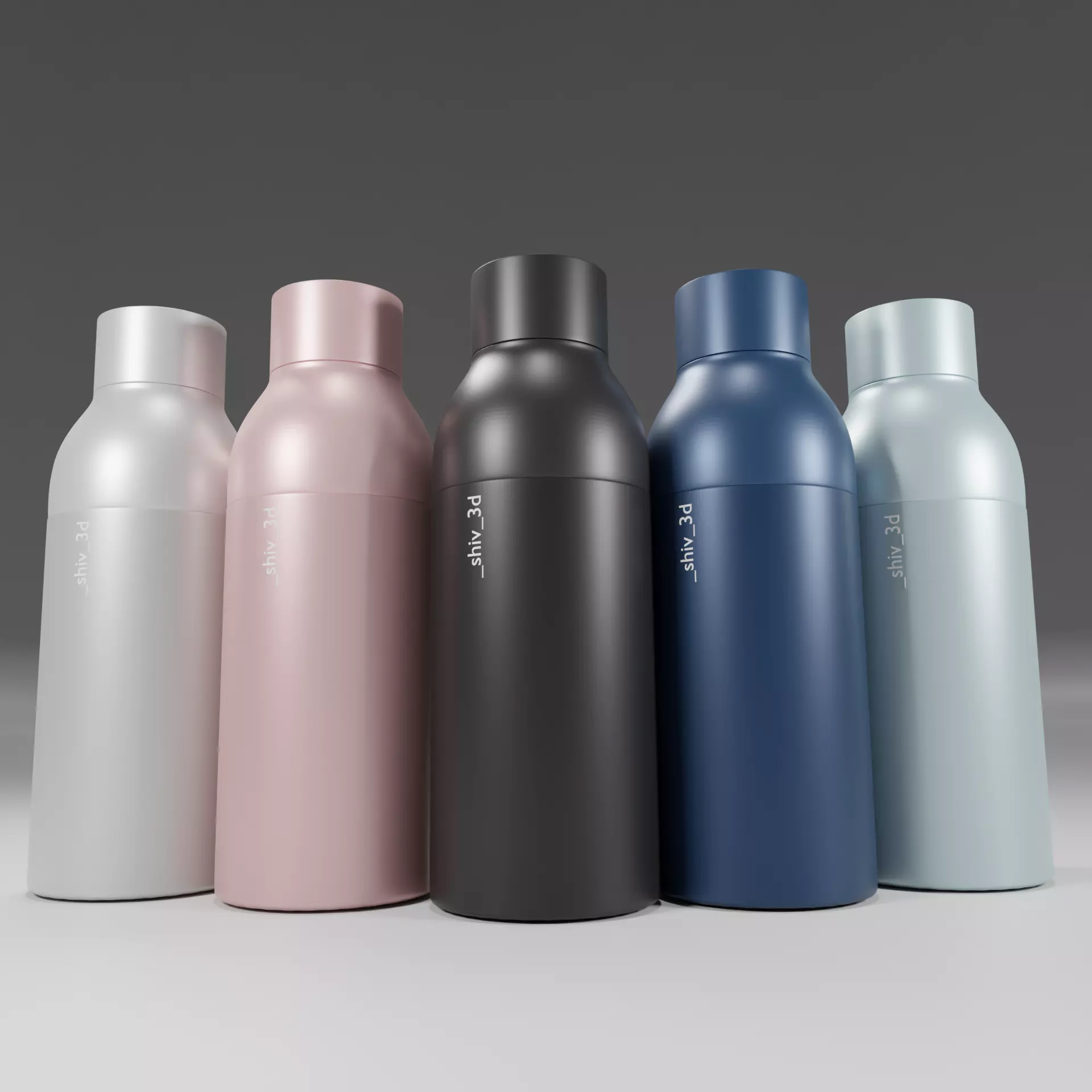 water bottle collection  3D model_0