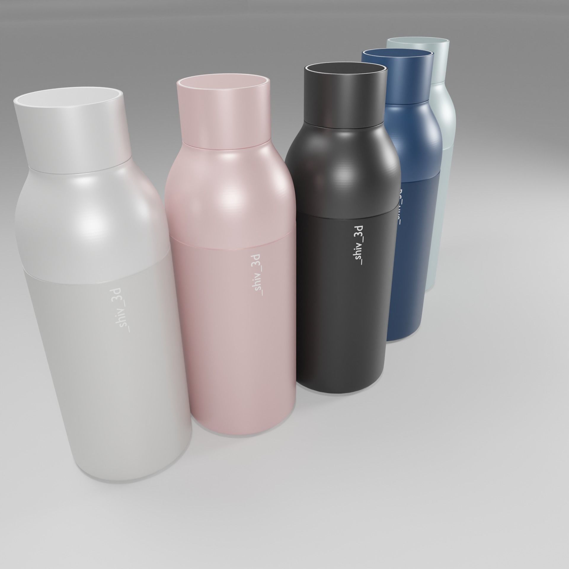 water bottle collection  3D model_4