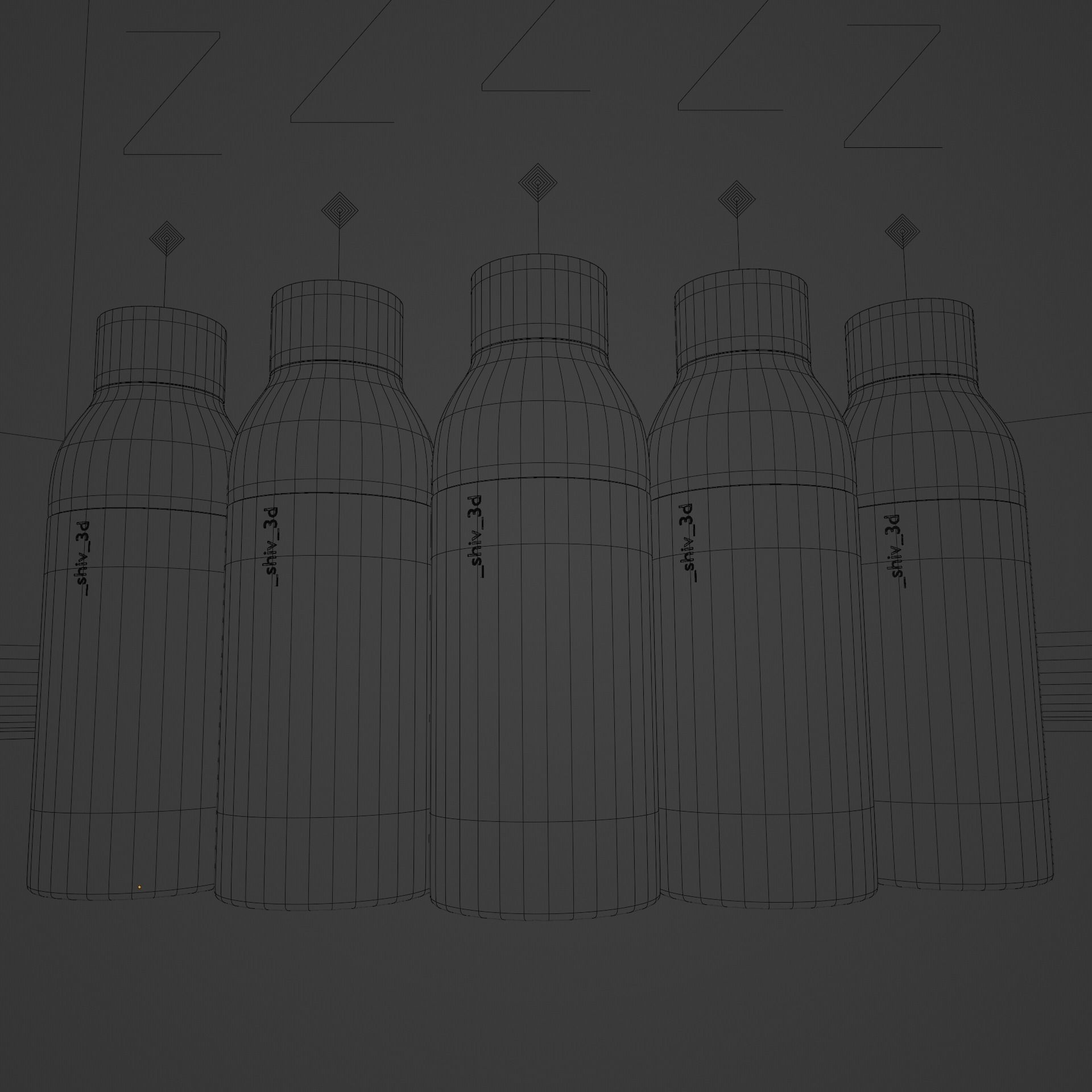 water bottle collection  3D model_5