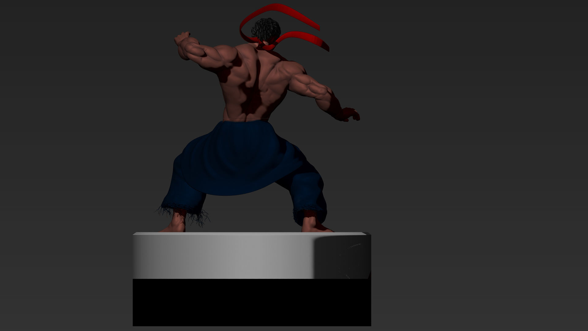 street fighter Dark Ryu 3D print model_2