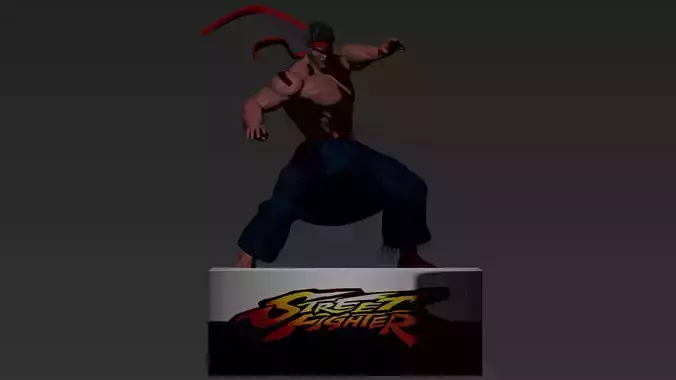 street fighter Dark Ryu 3D print model street fighter Dark Ryu 3D print model