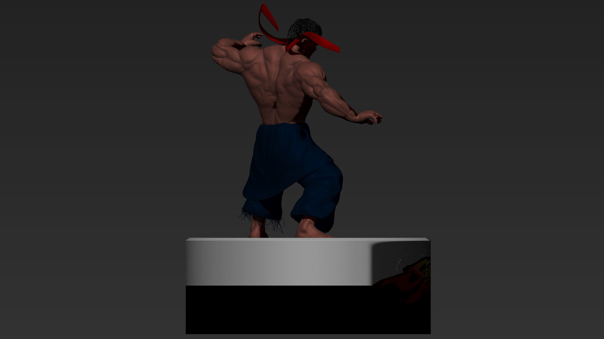 street fighter Dark Ryu 3D print model_3